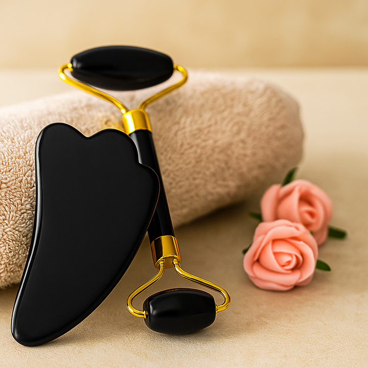 Schwarzer Jade Roller – Natürlich reine Haut durch tiefenwirksame Gesichtsmassage