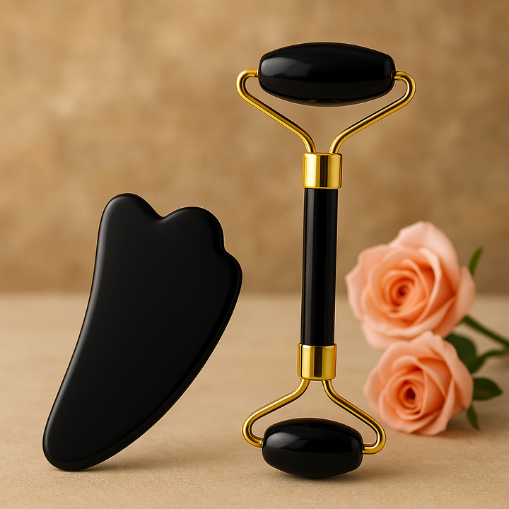 Schwarzer Jade Roller – Natürlich reine Haut durch tiefenwirksame Gesichtsmassage