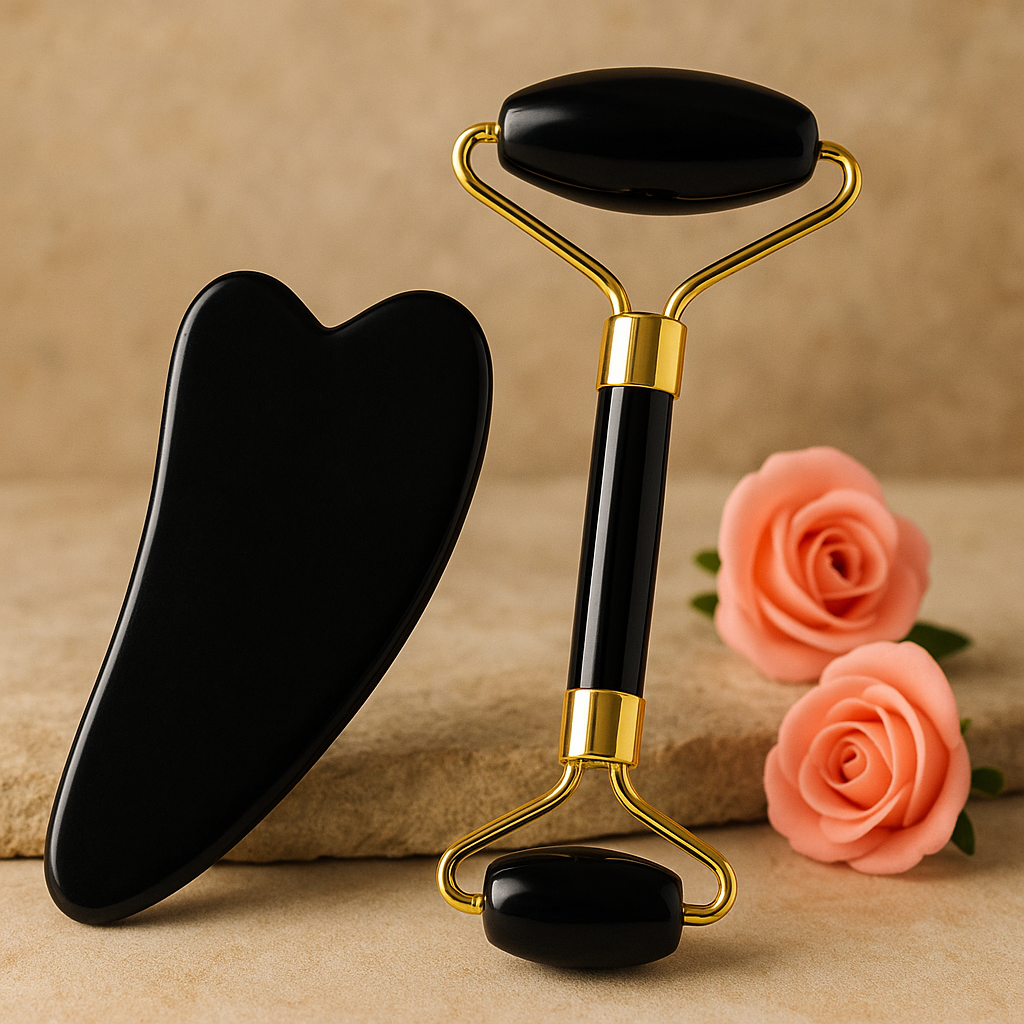 Schwarzer Jade Roller – Natürlich reine Haut durch tiefenwirksame Gesichtsmassage