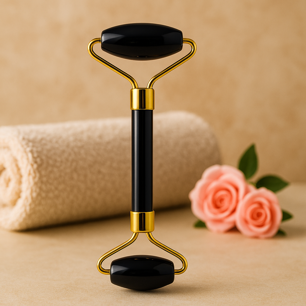 Schwarzer Jade Roller – Natürlich reine Haut durch tiefenwirksame Gesichtsmassage