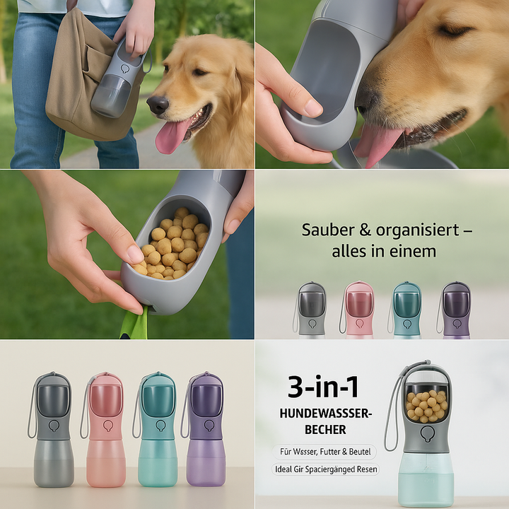 Canido's - einzigartige 3 in 1 Hundetrinkflasche